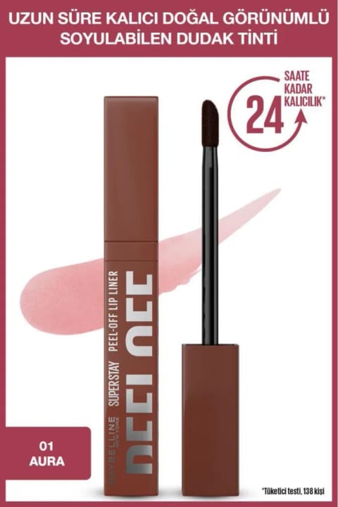 Maybelline New York Super Stay Peel Off رژ تینت پوست‌کن — 01 Aura