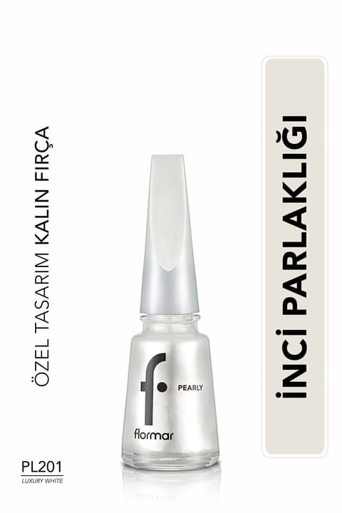 Flormar لاک ناخن مرواریدی (سفید) - PL201 Luxury White