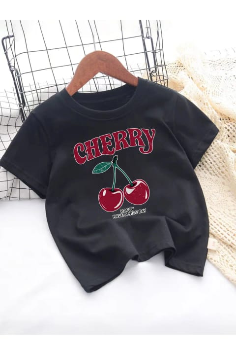 تی‌شرت چاپی طرح HappyCherry کودک uyguntarz