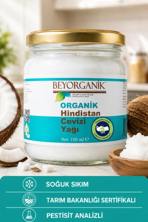 BEYORGANİK روغن نارگیل ارگانیک ۱۵۰ میلی‌لیتر (پرس سرد)