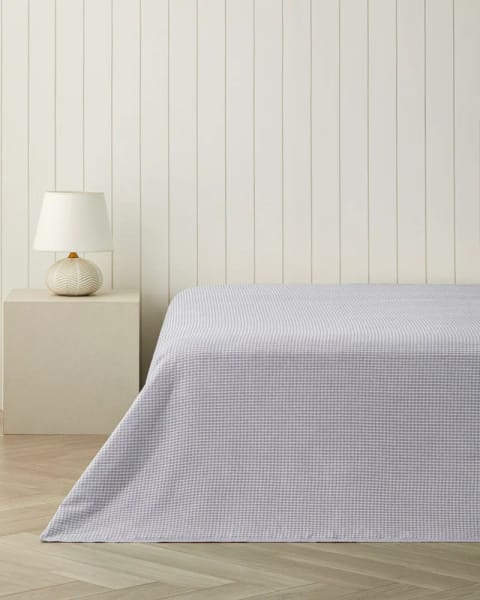 پتوی دونفره Modern Grid 180x220 سانتی‌متر یاسی