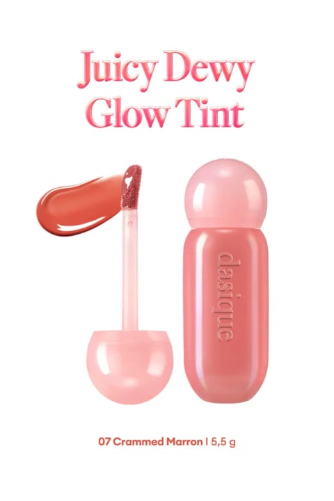 dasique تینت براق با رطوبترسانی و رنگ ملایم Juicy Dewy Glow T... — 07 Crammed Marron