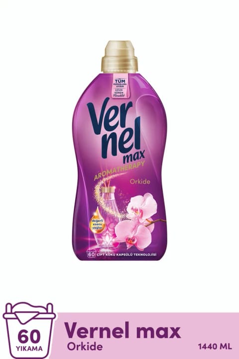 Vernel Max کنسانتره نرمکننده لباس ۱۴۴۰ میلیلیتر (۶۰ بار شستشو) ارکیده