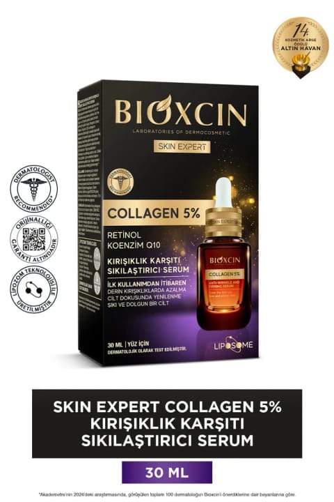 سرم ضد چروک و سفتکننده Bioxcin Skin Expert Collagen 5% 30ml