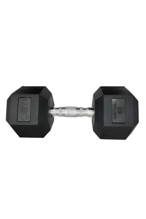 دامبل ششضلعی روکش لاستیکی Rebuwo 17.5kg (تک عددی)