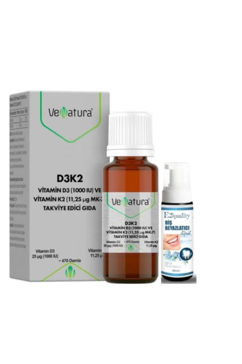 ویناتورا Vitamin D3 و Menaquinon 7 (11.25 میکروگرم) مکمل غذایی 20 میلی‌لیتر