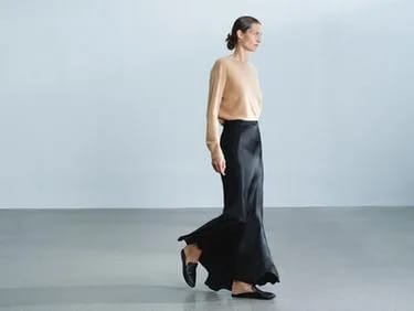 دامن ماکسی ساتن ZW COLLECTION با گوده‌ها
