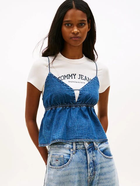 پیراهن زنانه TJW Strappy Chambray تامی