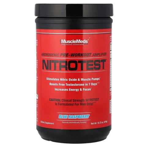 پیش‌تمرین MuscleMeds Nitrotest Androgenic Nitric Oxide & Muscle Pumps Test booster 474 گرم