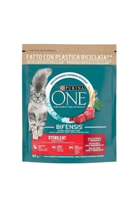 Purina One Steril غذای گربه عقیم‌شده با گوشت گاو 800 گرم
