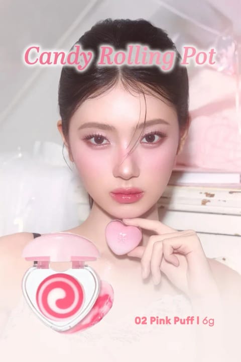 dasique بالم لب مرطوب با براقیت رنگی Candy Rolling Pot (#02...)