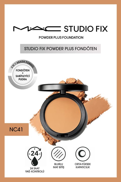 فونداسیون پودری M.A.C مدل Studio Fix Powder Plus - رنگ NC41