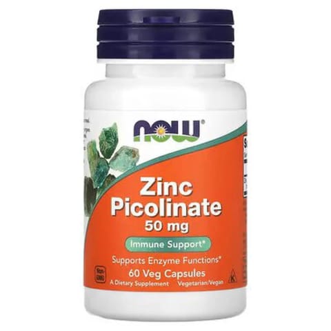 NOW Foods Zinc Picolinate 50 mg 60 Veg Caps