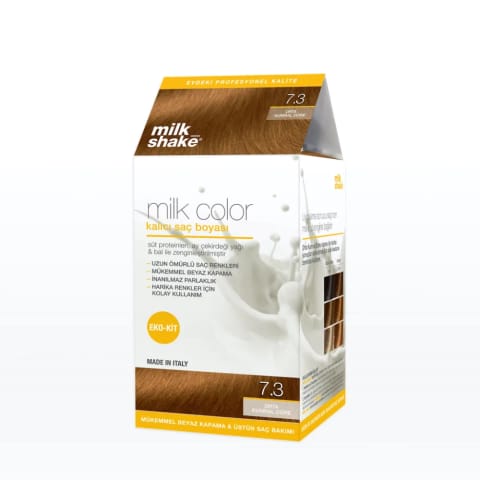 milk_shake Milk Color Eko رنگ موی دائم ست 7.3 بلوند متوسط طلایی