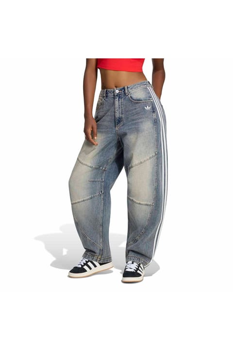 شلوار جین زنانه adidas آبی DENIM BARREL LE8303