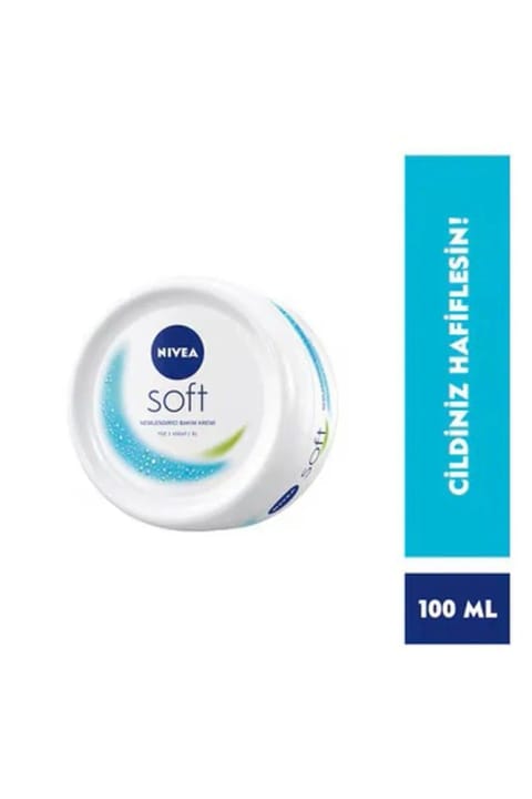 NIVEA Soft کرم مراقبتی مرطوب‌کننده صورت و بدن ۱۰۰ میلی‌لیتر با روغن Jojoba و Vitamin E