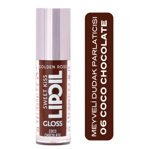 Golden Rose Sweet Kiss Lip Oil Gloss براقکننده لب شماره 06 کوکو شکلاتی