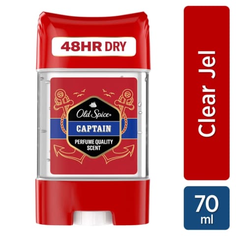 Old Spice Clear Gel Captain دئودورانت استیکی ژل مردانه ۷۰ میلی‌لیتر