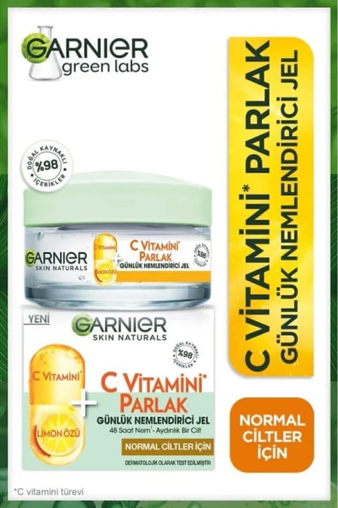 گارنیر کرم مرطوبکننده ژلهای روشنکننده روزانه با ویتامین C (ویتامین C + L...)