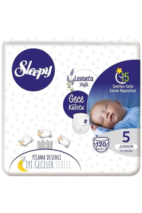 Sleepy شورت شبانه با روغن اسطوخودوس سایز ۵ جامبو ۱۲۰ عددی