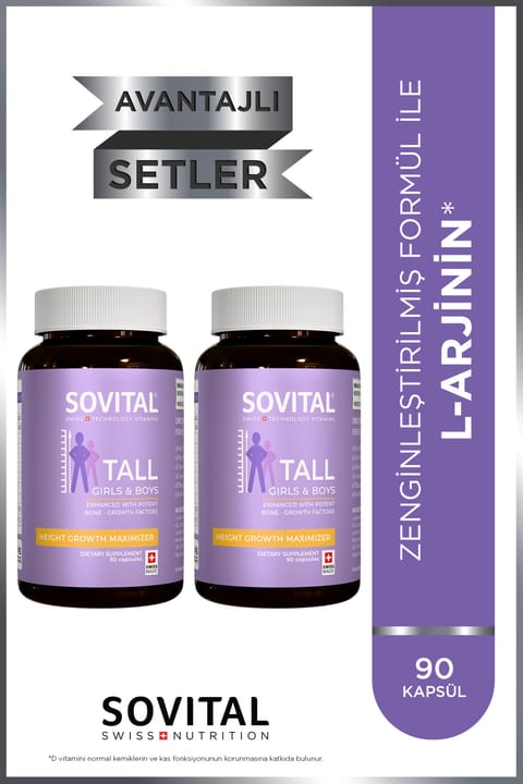SOVITAL Tall L-Arjinin, Glucosamine Sulfate, Chondroitin Sulfate, Hyaluronic Acid...