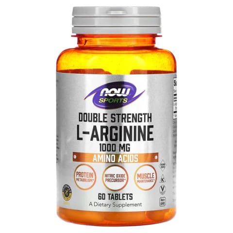 NOW Foods ال-آرژنین دو برابر قوی اکسید نیتریک آمینو اسید ۱٬۰۰۰ میلیگرم ۶۰ قرص