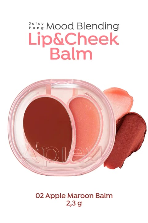 Missha بالم ماندگار لب و گونه A'PIEU Juicy-Pang Mood Blending Lip&Cheek Balm — 02 Apple Maroon