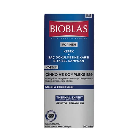Bioblas Men شامپو ضد شوره و ریزش مو ۳۶۰ میلی‌لیتر