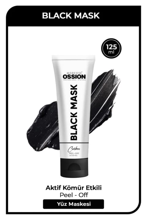 Ossion ماسک صورت پیل‌آف مشکی Premium Barber ۱۲۵ میلی‌لیتر