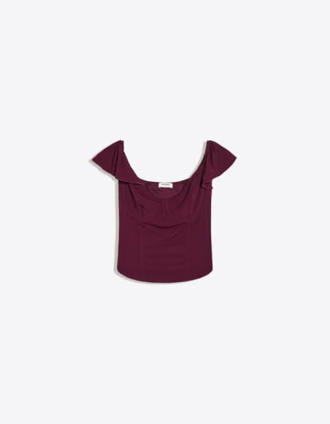 Bardot تاپ کرست با فریل