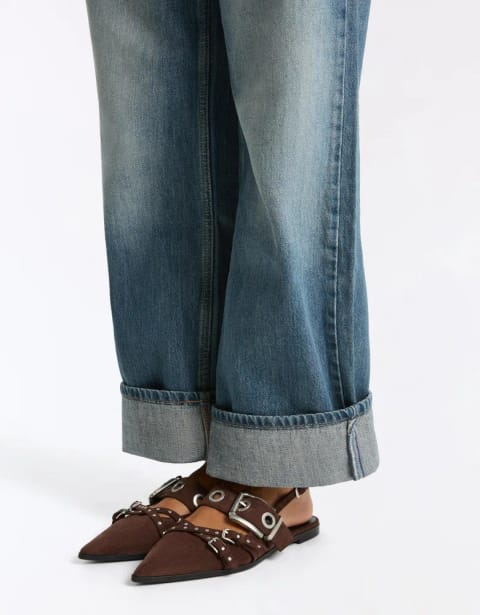 BUCKLED SLINGBACK BALLERINAS