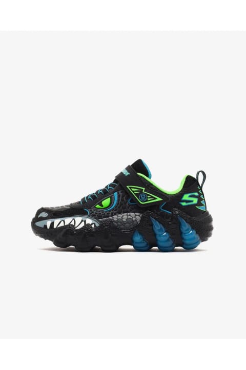 SKECHERS SKECH-O-SAURUS LIGHTS 2.0 کفش اسپرت چراغدار پسرانه بزرگ، مشکی