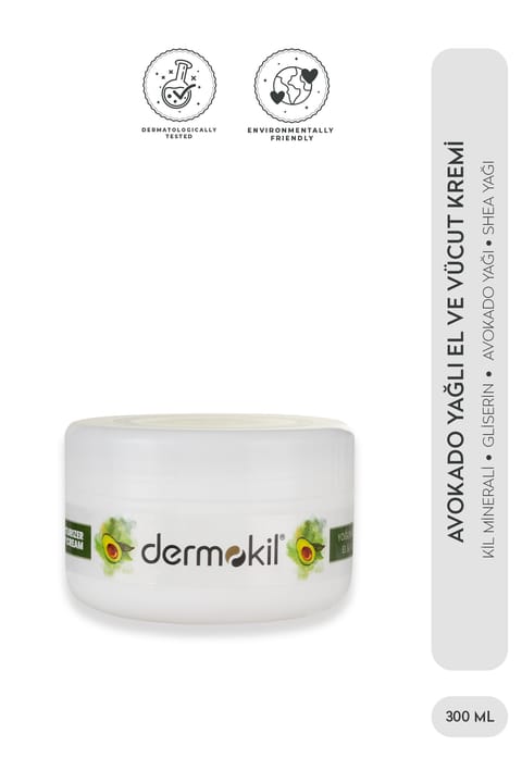 کرم مراقبتی Dermokil با روغن آووکادو و عصاره خاک رس 300ml