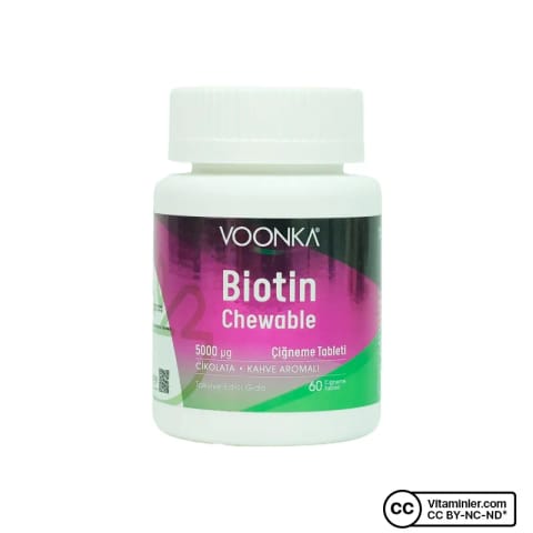 وونکا بیوتین 5000 مکگرم 60 قرص جویدنی