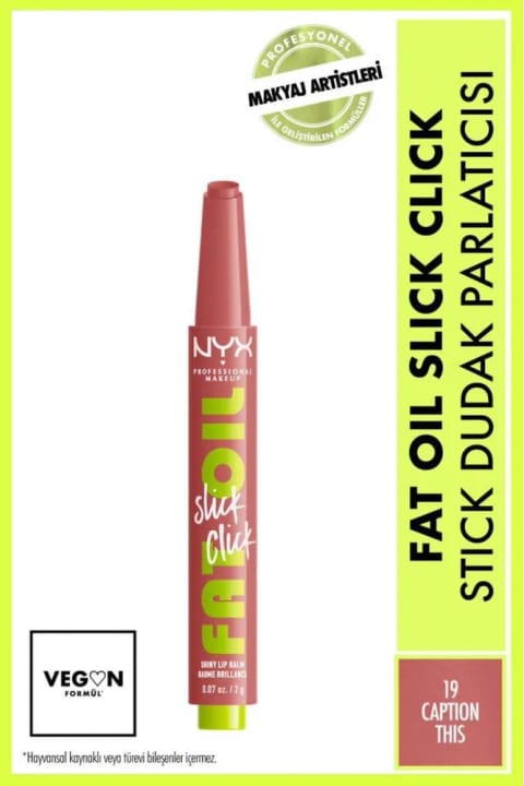 NYX Professional Makeup Fat Oil Slick Click برق لب بالم - 19 Captio...