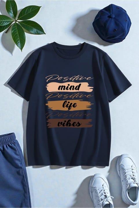 تیشرت چاپی طرح Mind Life Vibes یونیسکس uyguntarz