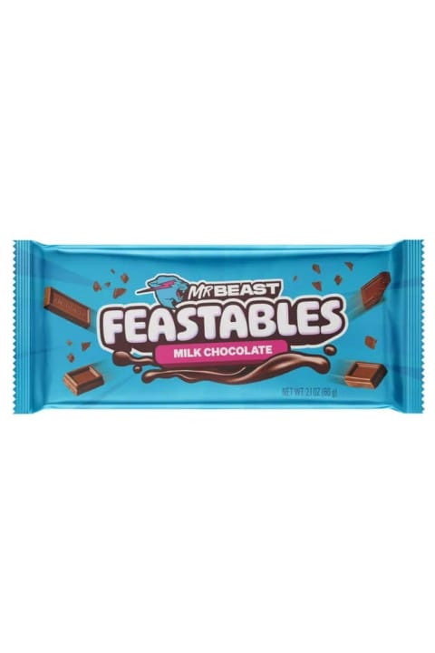 Feastables میله شکلات شیری MrBeast، ۲.۱ اونس (۶۰ گرم)، ۱ عدد