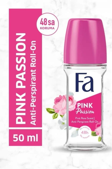 Fa Women Pink Passion رولآن گل محمدی زنانه ۵۰ میلیلیتر - ماندگاری ۴۸ ساعت