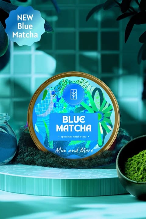 Mim and More Blue Matcha - پودر سوپرغذای اسپیرولینا ماچا آبی، ۲۵ گرم