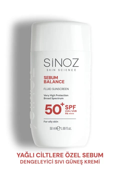 SİNOZ SPF50+ مایع ضدآفتاب صورت مخصوص پوست چرب ۵۰ میلی‌لیتر