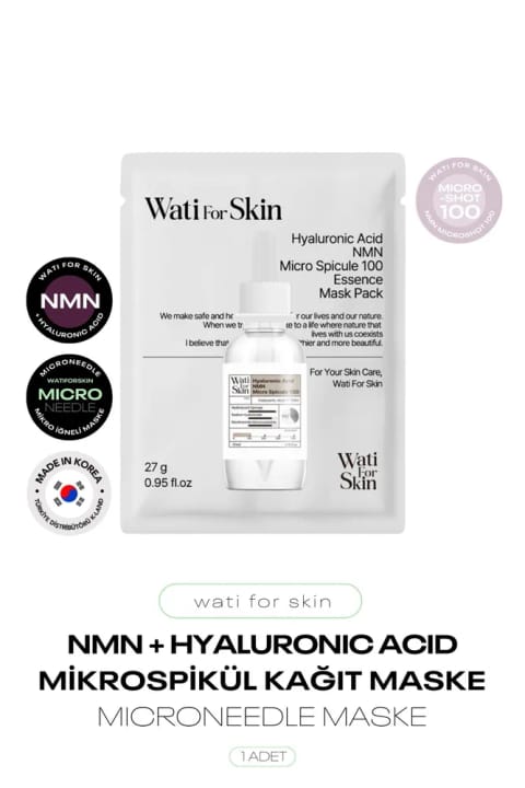 wati for skin ماسک کاغذی میکرونیدلینگ NMN + هیالورونیک اسید