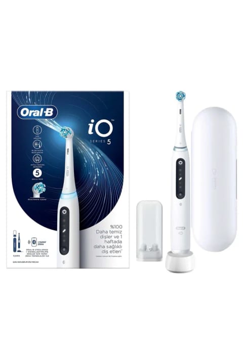 مسواک برقی Oral-B سری 5، با قاب سفر، سفید