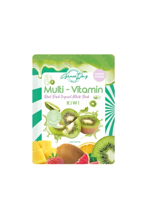 Grace Day Multivitamin ماسک کاغذی کیوی با رطوبت‌رسانی شدید Grace Day Kiwi She...