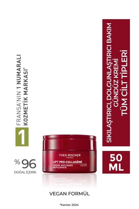 Yves Rocher کرم کاهش دهنده ظاهر چین و چروک، سفت کننده و حجم دهنده