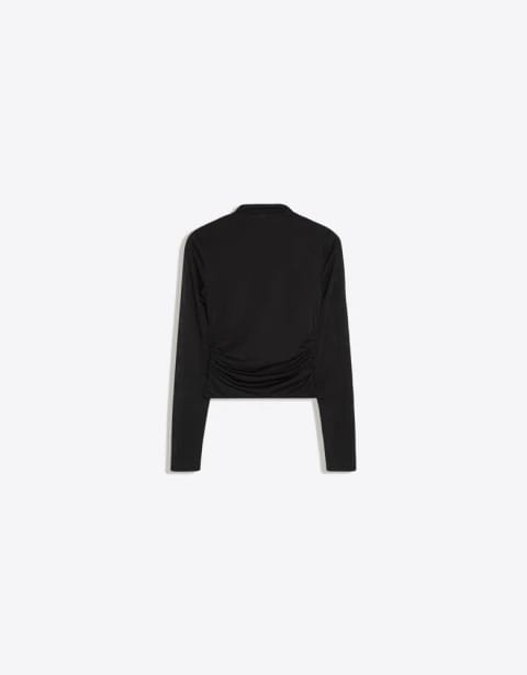 تاپ آستین بلند تور چین‌دار