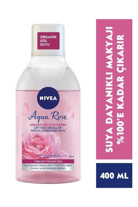 NIVEA Meryemana آکوا رز میسلار واتر دو فاز پاککننده آرایش با عصاره گل رز