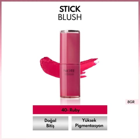Note Stick Blush رژگونه چوبی نرم و مرطوبکننده 40 Ruby