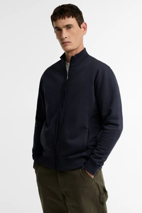 سویشرت زیپدار کامل Barbour Caldbeck NY74 سرمهای تیره