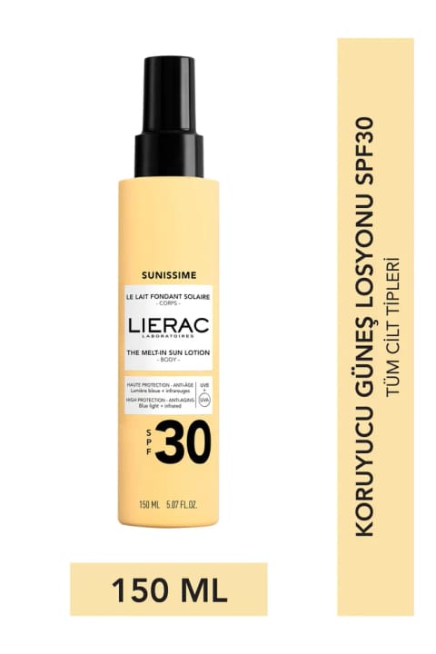 لیراک سانسیس شیر بدن ضدآفتاب ذوبشونده SPF30 150ml