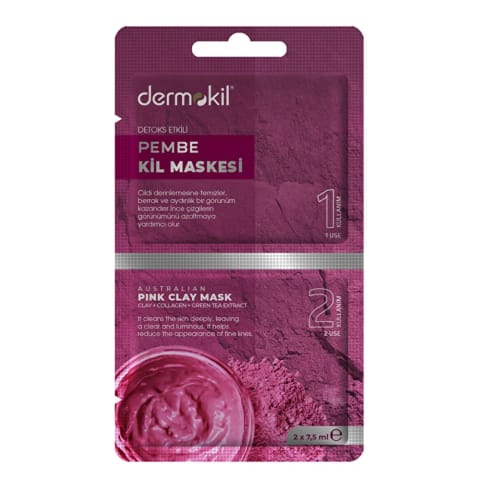 Dermokil صورتی Clay ماسک 2×7.5 میلیلیتر